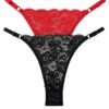 ZOQQ women red black thong panty