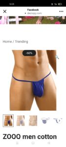 ZOQQ men cotton lycra Navy blue G-string panty photo review