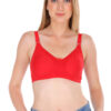 ZOQQ Women comfortable cotton Red bra