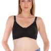 ZOQQ Women comfortable cotton black bra