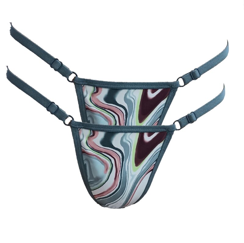 ZOQQ women White printed g-string panty pack of -2