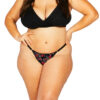 ZOQQ sexy black g-string panty with red heart