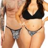 ZOQQ Love couples combo Funny Face thong panties